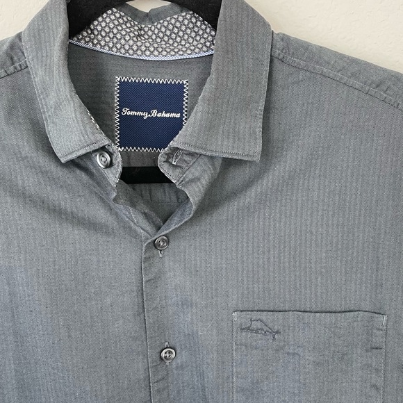 Tommy Bahama Long Sleeve Herringbone Button Up - Picture 3 of 7